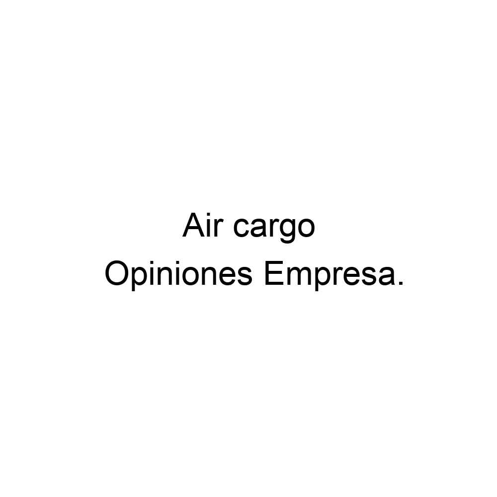Opiniones Air cargo,
